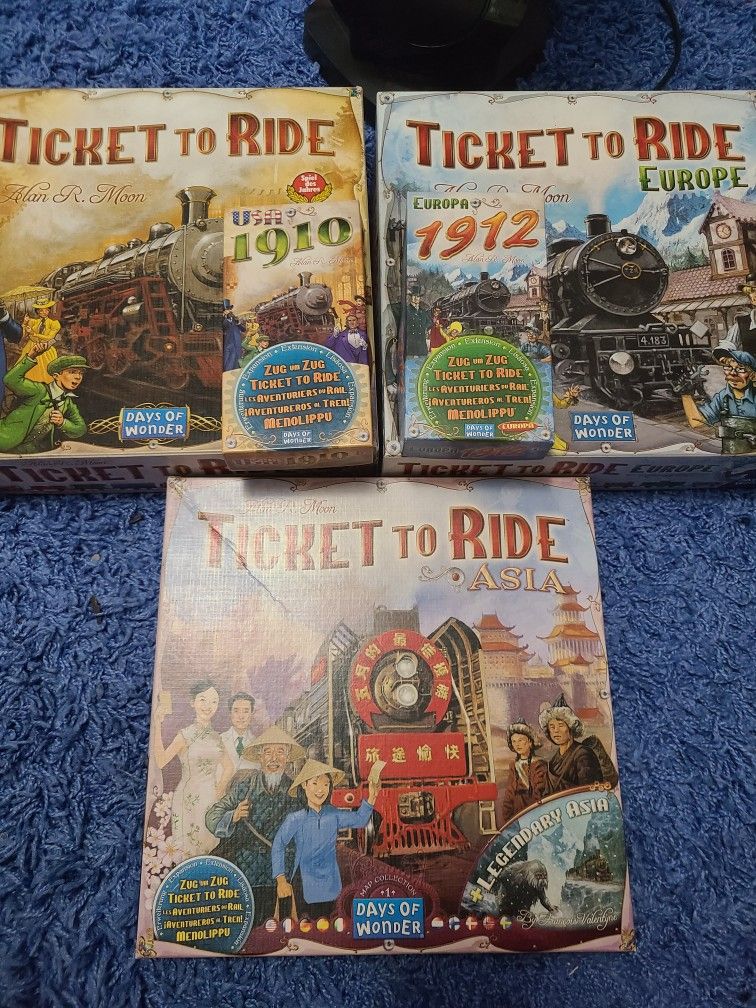Board Games - Ticket To Ride, Axis & Allies, Chameleon