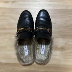 Steve Madden Fur Loafer Mule