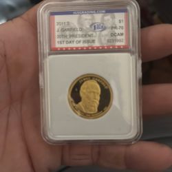 Us Proof Coin Deep Cameo 20th President Slab