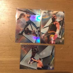2020 TOPPS FINEST WWE 3 CARD LOT 