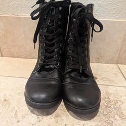 Harry Potter Marauder's Map Combat Boots Black Size 8