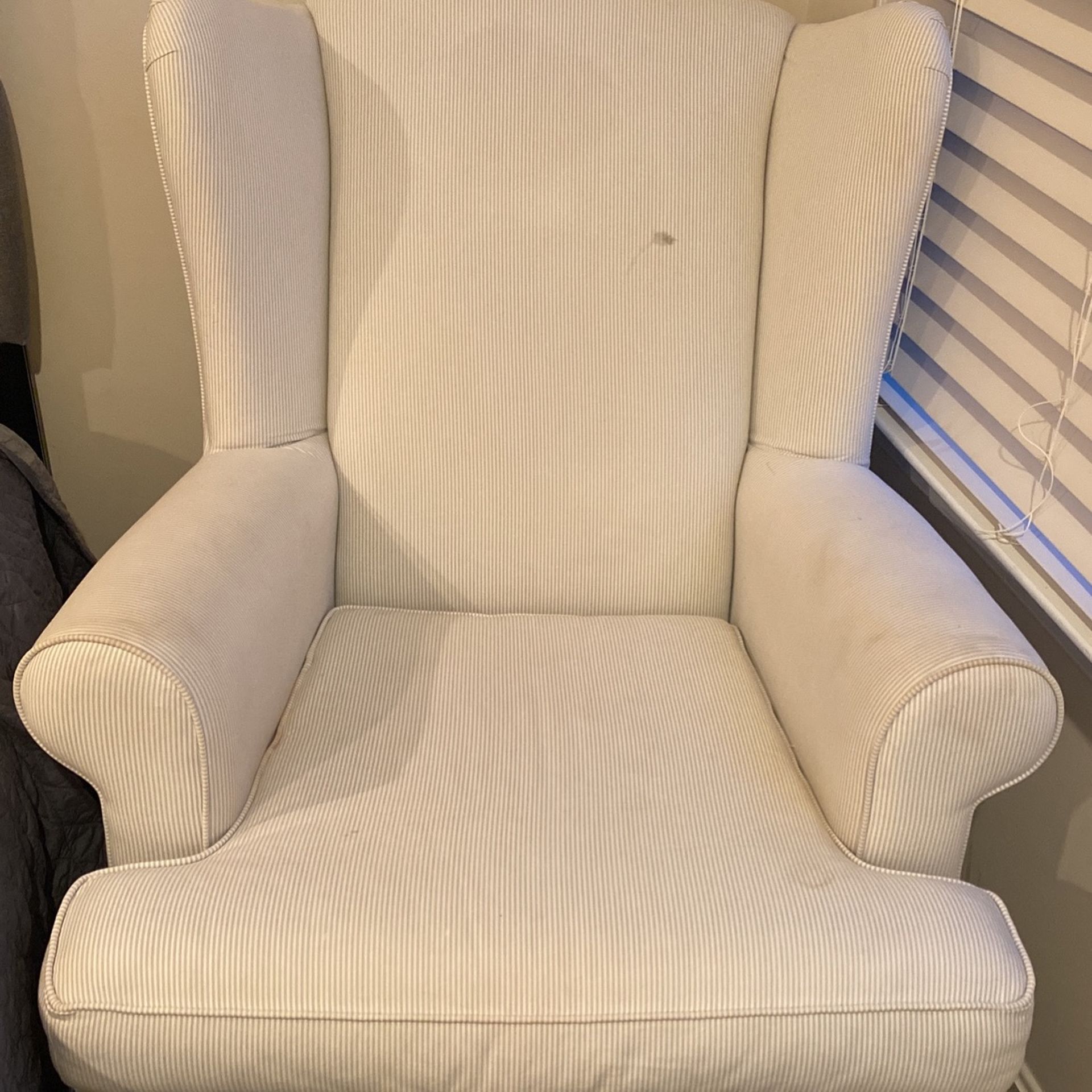 Pottery Barn Wingback Custom Rocking Chair 