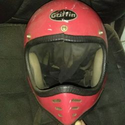 Vintage Griffen 1970's Motocross Full Face Helmet 