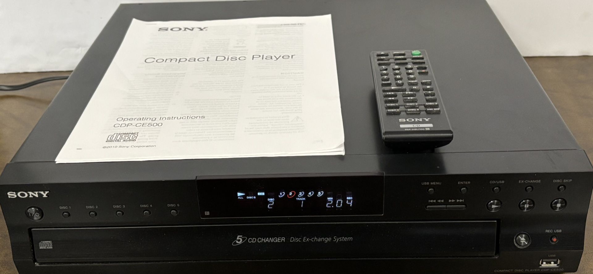 SONY 5 Disk CD Player
