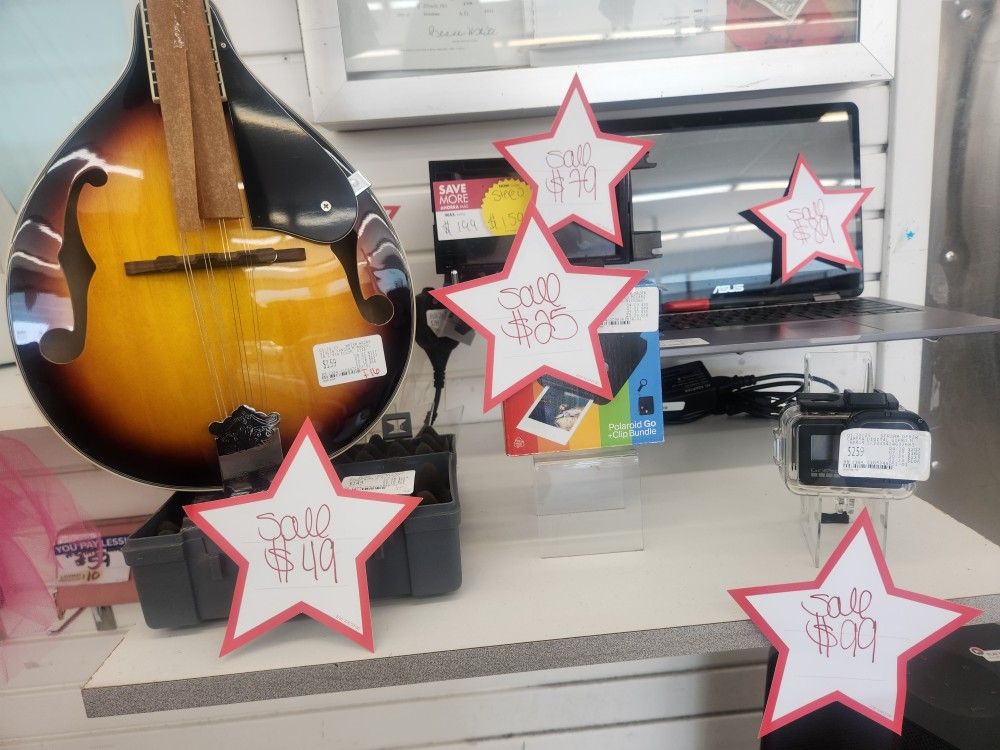 Clearance Car Stereo, Laptop, Mandolin, Polaroid, Go Pro, Caliper,