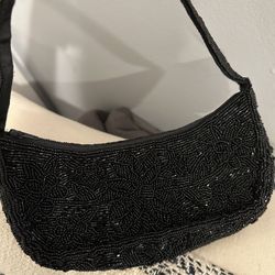 Black Beaded Dress Bag
