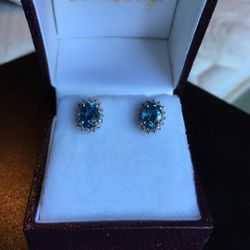 Blue Topaz Earrings 