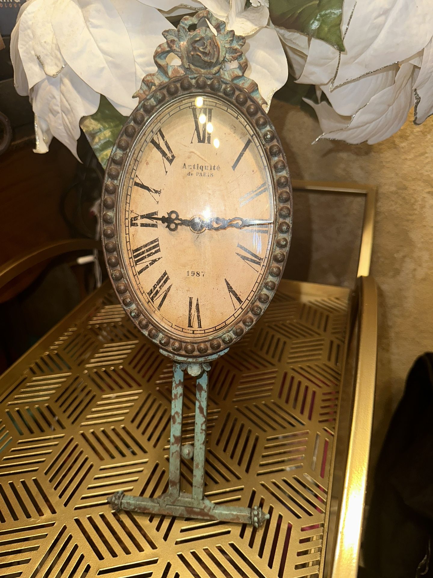 Antique Clock with Stand 