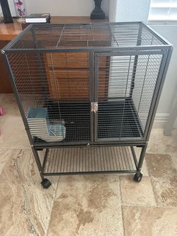 Small metal animal cage