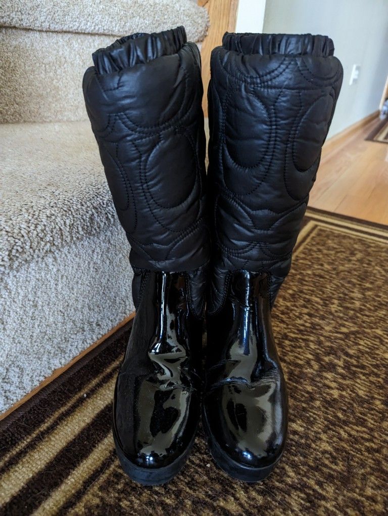 Women's Size 8 COACH Black Heeled Boots