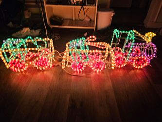 Sylvania Santa's Train Ropelight Sculpture Christmas Decoration Vintage