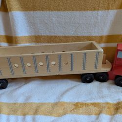Melissa and Doug Wooden Big Rig 2pc Rolling Truck Semi
