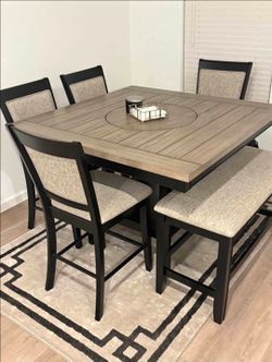 Counter Height Dining Table Set with Bench $50 down