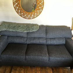 Black Couch Bed & Oversized Chair With Ottoman Bobs Furniture 🖤