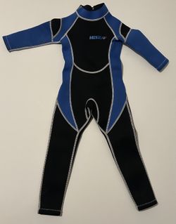 Hisea Seac Kids Wetsuit Blue Black Full Body Neoprene Thermal Swim Suit Size 2