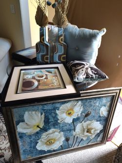 Beautiful artwork and accent chairs available
