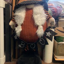 Tall Adjustable Gnome Halloween boo 24”