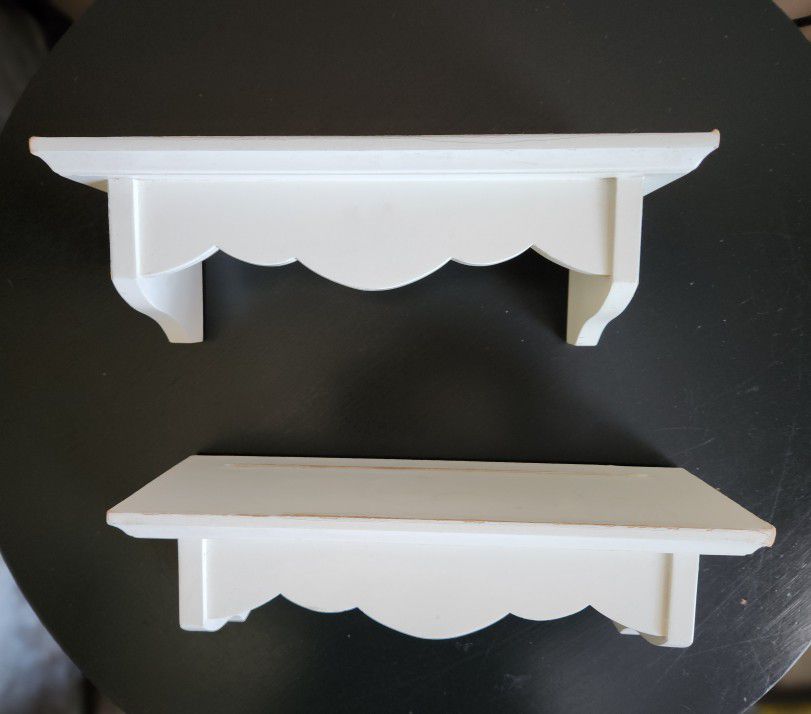 White Display Shelves