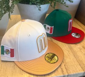 New Era Mexico cream and gold color cap