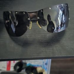 GUESS by Marciano Studded Shield Sunglasses + Case