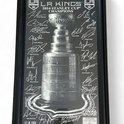 LA Kings 2014 Stanley Cup Framed Photo Facsimile Signatures Highland Mint /5000