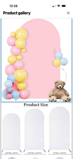 Pink Wedding Arch Backdrop Cover Spandex 7.2FT Fitted Stretchy Chiara Arches Stand Covers for Birthday Party Bridal Baby Shower Ceremony Banquet Decor