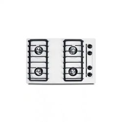 Summit WNL053I 30"W 4 Burner Natural Gas Cooktop, White