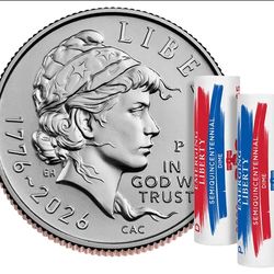 Semiquincentennial Dime 2026 Rolls and Bags Emerging Liberty 2 Roll Set