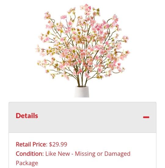 Artificial Cherry Blossom Branches 4 Pack