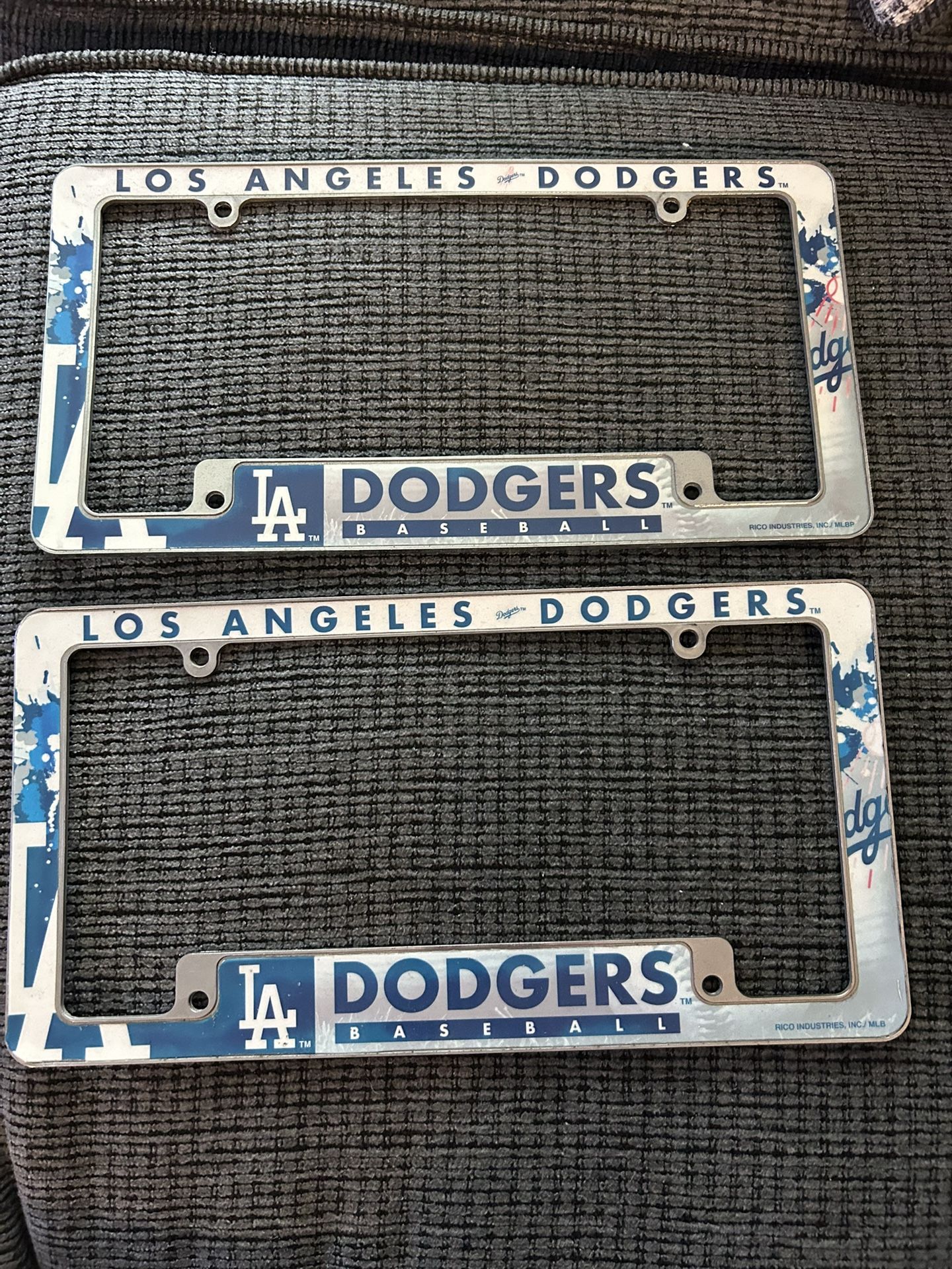 Dodgers Car Plates Frame 2 Piece Set