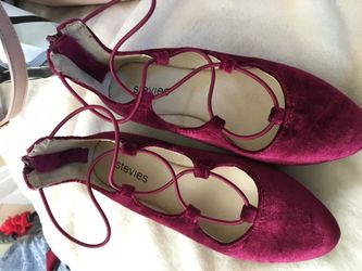 Burgundy flats size 1