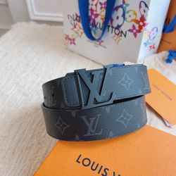 Louis Vuitton All Black Belt New 