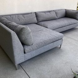 CB2 2-PIECE SECTIONAL SOFA WITH CHAISE.