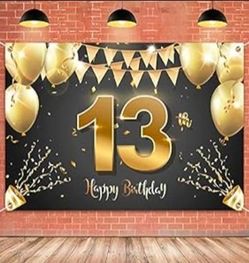 Happy 13th Birthday Banner