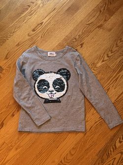 Lola And The Boys Girls Panda Top Size 8