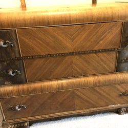 Antique Dresser and Vanity Set