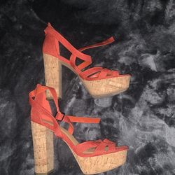Heart In D Orange Fashion Heel Size 11 