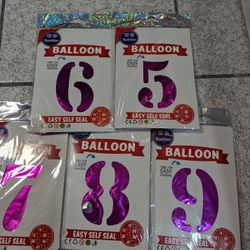 Foil Number Balloons 