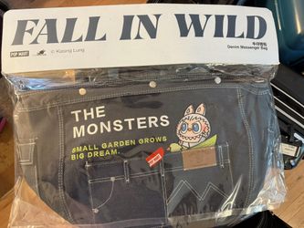 THE MONSTERS FALL IN WILD SERIES-Denim Messenger Bag