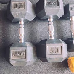 Rogue 50lb dumbbell pair