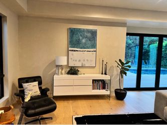 Modern White Sideboard/Credenza — Solid, Heavy-Duty, 4 Drawers (72x31x18)