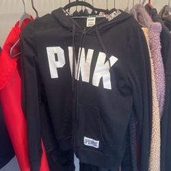 Black Zip Up Hoodie From Pink Size Medium 