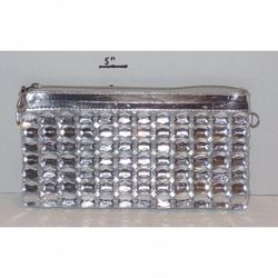 Silver clutch wallet
