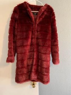 Faux fur coat size Xs