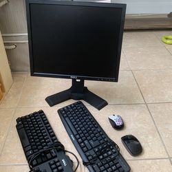 Dell Monitor , Two Mouses , Two Keyboards