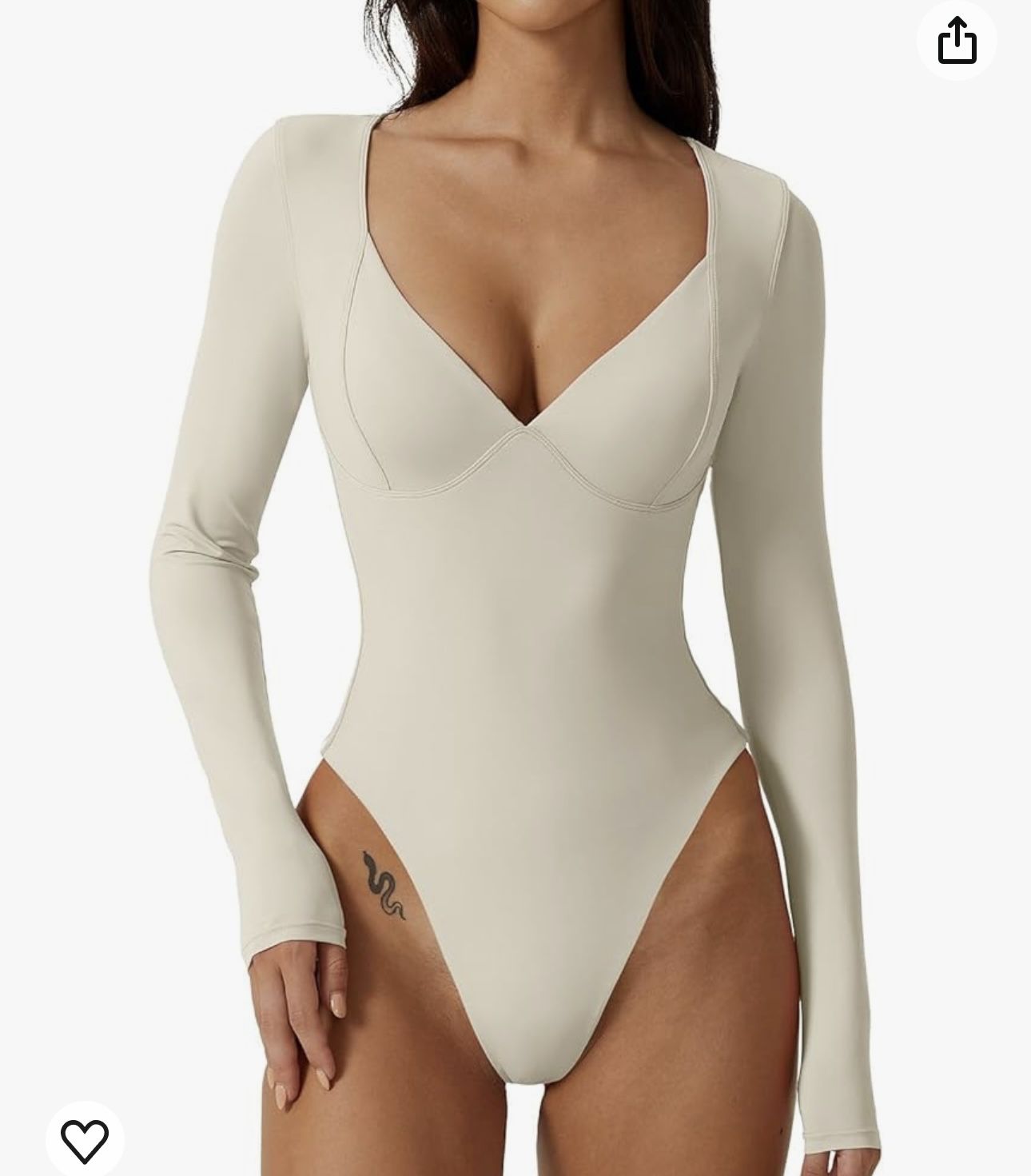 Quisen Cream Bodysuit Size L