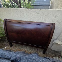 Queen Size Bed Frame, Box Spring, Dresser, & Mirror