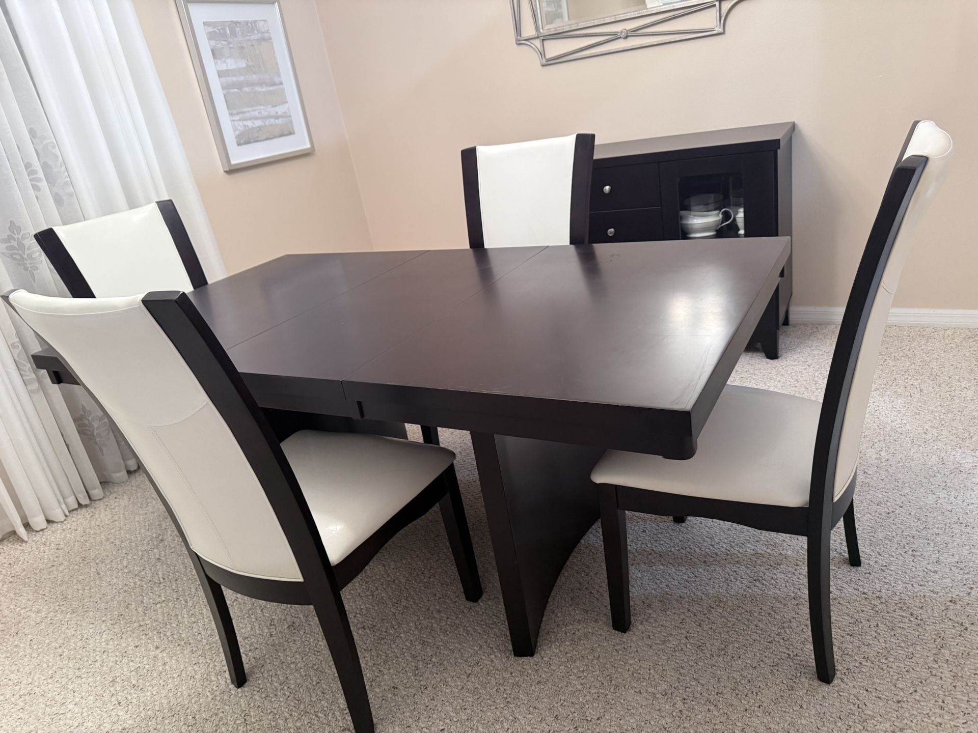 Furniture Of America Dining Set With Buffet Cabinet