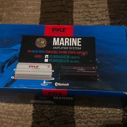 Pyle Auto 4-Channel Marine Amplifier - 200 Watt RMS 4 OHM Full Range Stereo with Wireless Bluetooth & Powerful Prime Speaker - High Crossover HD Music