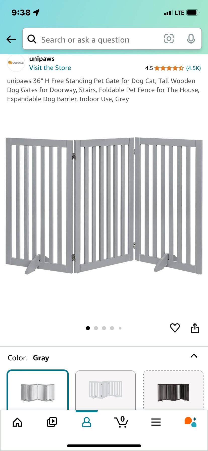 Free Standing Pet Gate